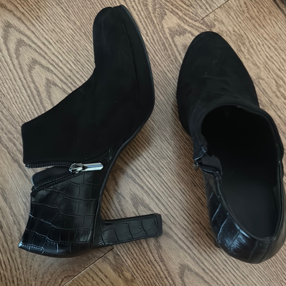 Xappeal Ayla- Women’s Ankle Boots with Croc-Embossed Heels